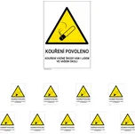 Walteco Kouření povoleno, Kouření vážně škodí 148x210mm, formát A5, samolepka Množství: 10 ks