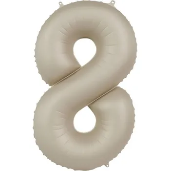 Balónek Folat Balónek fóliový číslo 8 Krémové latté, matný 86 cm