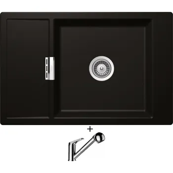 Granitový dřez Granitový dřez SET Schock MONO D-100XS Night + Schock COSMO 525122 chrom