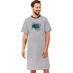 Pánská noční košile s obrázkem Victor 1331/31 Hotberg Barva/Velikost: světlý melír / M