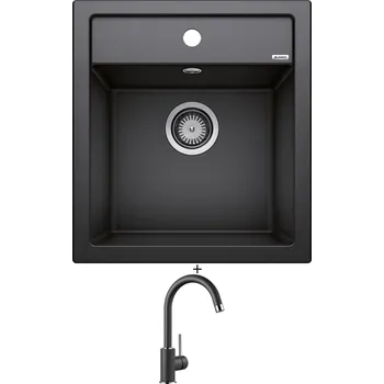 Granitový dřez Granitový dřez SET Blanco DALAGO 45 antracit + Blanco MIDA antracit 519415