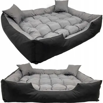 Pelíšek pro psa KingDog Ecco voděodolný pelíšek pro psy 100 x 75 cm černý/šedý