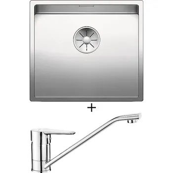 Nerezový dřez Dřez pod desku SET Blanco CLARON 450-U nerez hedvábný lesk 521575 + Deante CORIO BFC 060M chrom