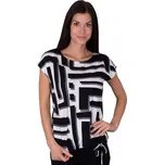 Dámské vzorované tričko Lui-v černá Babell Barva/Velikost: černá / XS/S