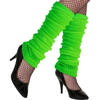 Karnevalový doplněk Návleky na nohy - 80. léta - zelené