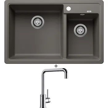 Granitový dřez Granitový dřez SET Blanco LEGRA 8 šedá vulkán 527272 + Blanco MILI chrom 519413