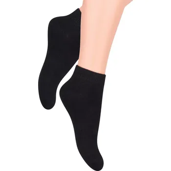 Chlapecké spodní prádlo Chlapecké kotníkové ponožky jednobarevné 004 Steven Barva/Velikost: černá / 26/28