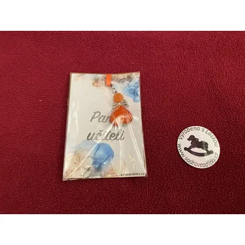 HandMade by VeJa Dárková karta - Panu učiteli s přívěškem