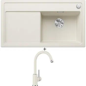 Granitový dřez Granitový dřez SET Blanco ZENAR 5 S bílá soft 527182 + Blanco MIDA bílá soft 526966