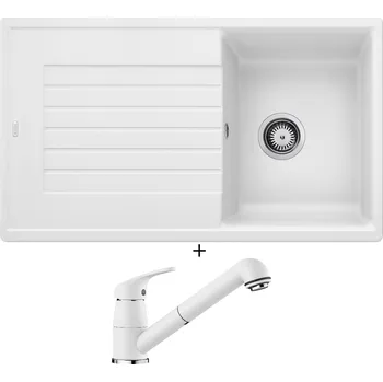 Granitový dřez Granitový dřez SET Blanco ZIA 45 SL bílá 516740 + Blanco DARAS-S bílá 517735