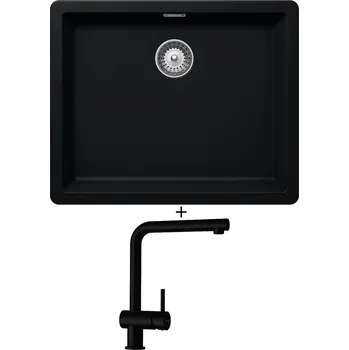 Granitový dřez Dřez pod desku SET Schock GREENWICH N-100L U Puro + Schock EPOS 540027 Puro