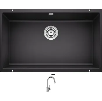 Granitový dřez Dřez pod desku SET Blanco ROTAN 700 U antracit 521344 + Blanco MIDA-S chrom 521454
