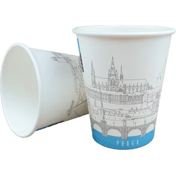 Jednorázové nádobí AG FOODS Kelímek automatový cities TO GO 200 ml papírový sada 50 ks