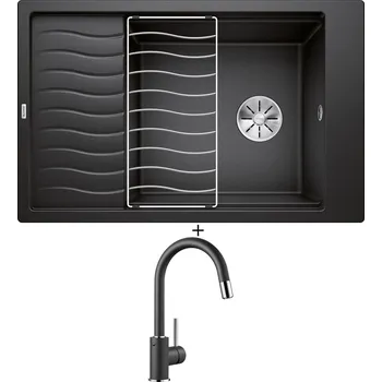 Granitový dřez Granitový dřez SET Blanco ELON XL 6 S antracit 524844 + odkapová mřížka + Blanco MIDA-S antracit 521455
