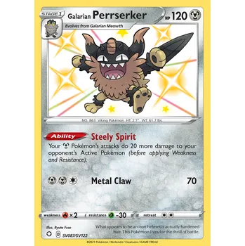Pokémon Galarian Perrserker SV087/SV122 - Shining Fates