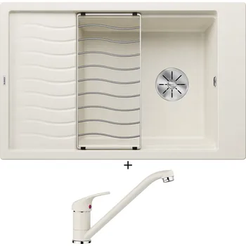 Granitový dřez Granitový dřez SET Blanco ELON XL 6 S bílá soft 527069 + odkapová mřížka + Blanco DARAS bílá soft 526935