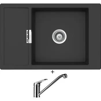 Granitový dřez Granitový dřez SET Schock MONO D-100XS Dusk + Schock COSMO 525001 chrom