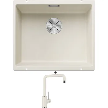 Kuchyňský dřez Dřez pod desku SET Blanco SUBLINE 500 U bílá soft 527170 + Blanco MILI bílá soft 527461