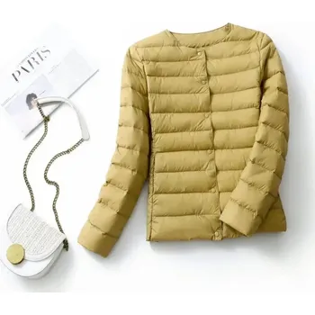 Dámská softshellová bunda Prošívaná bunda s peřím a kulatým výstřihem Velikost: 3XL, Barva (Varianta): Žlutá