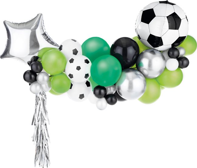 PartyDeco Balónková girlanda "Fotbal",mix, 150x126cm