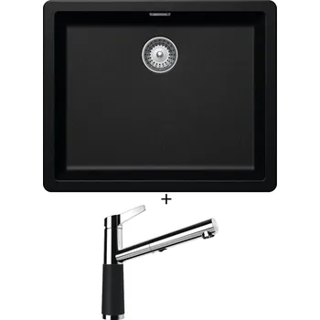 Granitový dřez Dřez pod desku SET Schock GREENWICH N-100L U Magma + Schock SC-510 554120 Magma