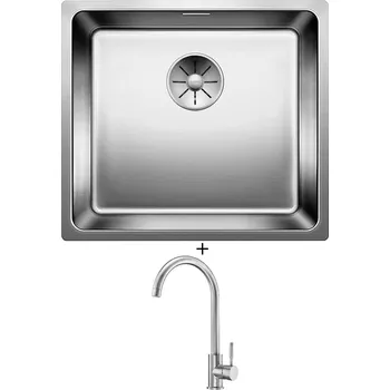 Kuchyňský dřez Dřez pod desku SET Blanco ANDANO 450-U nerez hedvábný lesk 522963 + Deante LIMA BBM F62M nerez