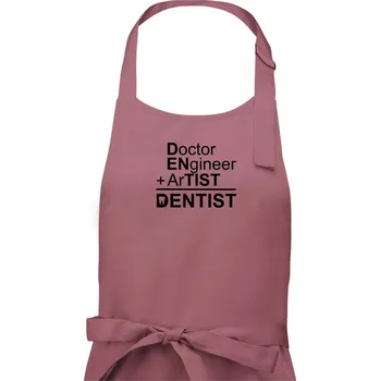 Kuchyňská zástěra Co znamená dentist - Pánská zástěra na vaření - Univerzální velikost ( Starorůžová )