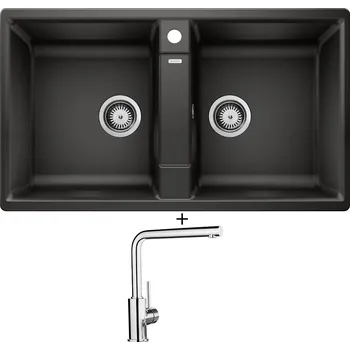 Granitový dřez Granitový dřez SET Blanco ZIA 9 černá 526029 + Blanco MILA chrom 519414