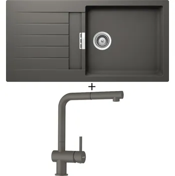 Granitový dřez Granitový dřez SET Schock SIGNUS D-100L Silverstone + Schock EPOS 540127 Silverstone