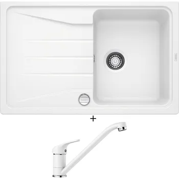 Granitový dřez Granitový dřez SET Blanco SONA 45 S bílá s excentrem + Blanco DARAS bílá 517724