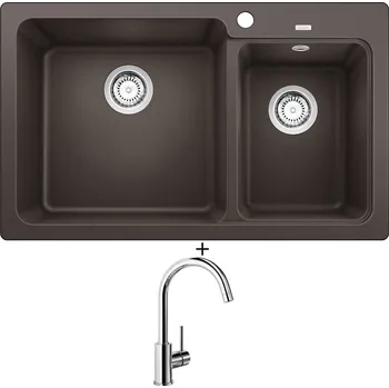 Granitový dřez SET Blanco NAYA 8 kávová 519653 + Blanco MIDA chrom 517742