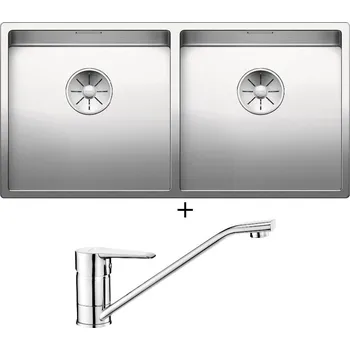 Nerezový dřez Dřez pod desku SET Blanco CLARON 400/400-U nerez hedvábný lesk 521618 + Deante CORIO BFC 060M chrom