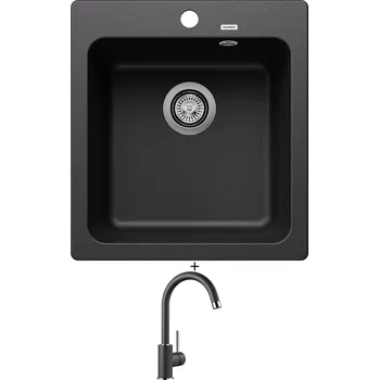 Granitový dřez Granitový dřez SET Blanco NAYA 45 antracit 525222 + Blanco MIDA antracit 519415