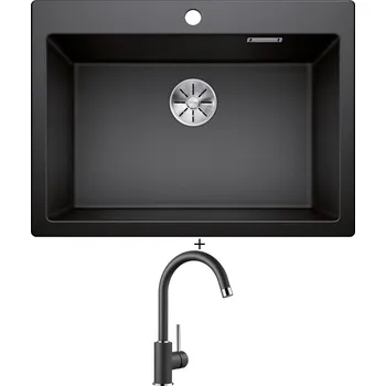 Granitový dřez Granitový dřez SET Blanco PLEON 8 antracit 523043 + Blanco MIDA antracit 519415