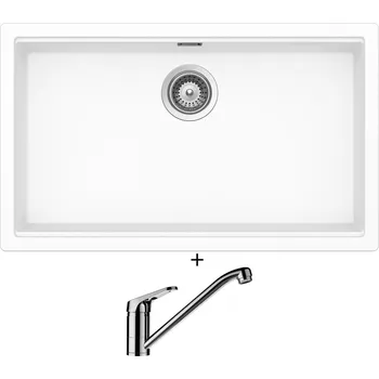 Granitový dřez Dřez pod desku SET Schock KIRUNA N-100XL U Day + Schock COSMO 525001 chrom