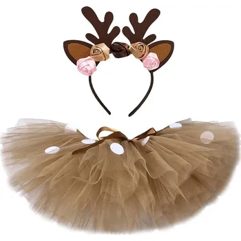 Karnevalový kostým Dívčí sobí kostým s tutu sukní - Sukně a čelenka,36 | 55-64 cm