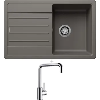 Granitový dřez Granitový dřez SET Blanco LEGRA 45 S šedá vulkán 527268 + Blanco MILI chrom 519413