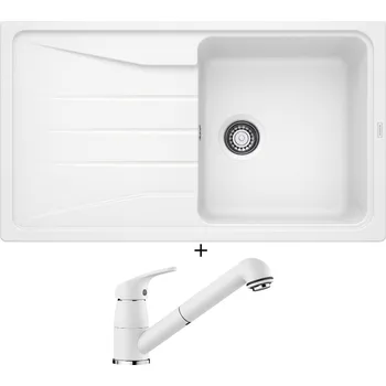 Granitový dřez Granitový dřez SET Blanco SONA 5 S bílá 519674 + Blanco DARAS-S bílá 517735