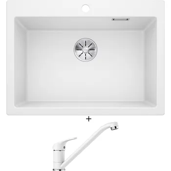 Granitový dřez Granitový dřez SET Blanco PLEON 8 bílá 523047 + Blanco DARAS bílá 517724
