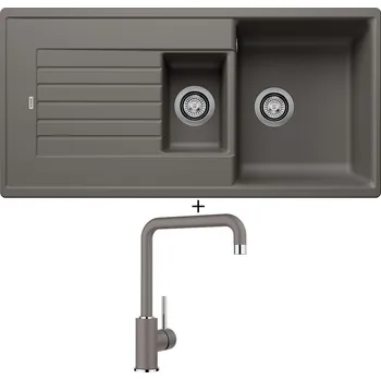 Granitový dřez Granitový dřez SET Blanco ZIA 6 S šedá vulkán 527390 + Blanco MILI šedá vulkán 527460