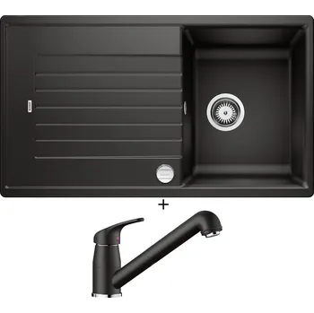 Granitový dřez Granitový dřez SET Blanco ZIA 45 SL černá + excentrické ovládání + Blanco DARAS-S černá 526153