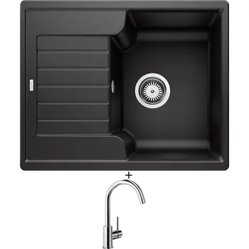 Kuchyňský dřez Granitový dřez SET Blanco ZIA 40 S černá 526006 + Blanco MIDA chrom 517742