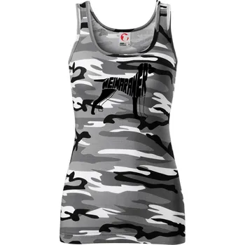 Dámské tričko Výmarský ohař - Dámské Maskáčové tílko - S ( Šedý maskáč )