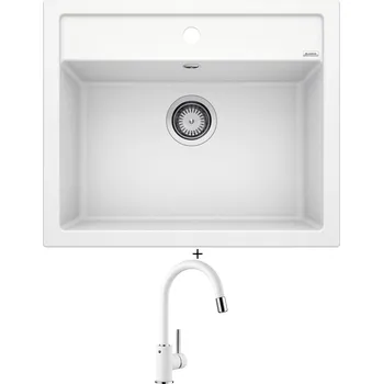 Granitový dřez SET Blanco DALAGO 6 bílá + Blanco MIDA-S bílá 521457