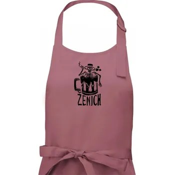 Kuchyňská zástěra Ženich kostra - Pánská zástěra na vaření - Univerzální velikost ( Starorůžová )