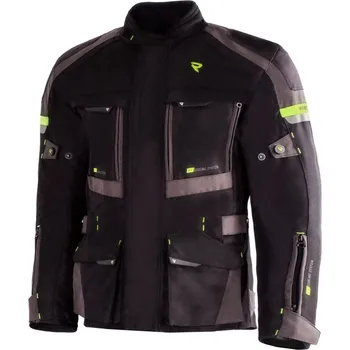 Moto bunda Bunda na motorku Street Racer Rocket černo-šedo-fluo žlutá 4XL