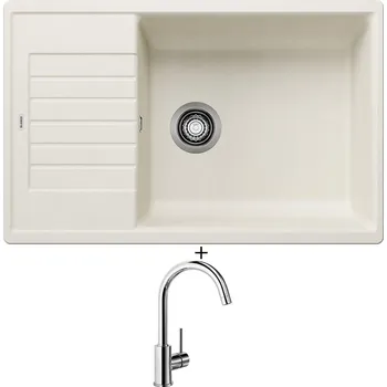 Granitový dřez Granitový dřez SET Blanco ZIA XL 6 S Compact bílá soft 527214 + Blanco MIDA chrom 517742