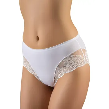 Kalhotky Dámské vyšší krajkové kalhotky Nice Emili Barva/Velikost: bílá / L/XL