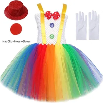 Karnevalový kostým Dětský kostým klauna s tutu sukní - 06,4 roky