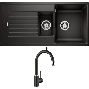 Granitový dřez SET Blanco ZIA 6 S černá 526021 + Blanco MIDA-S černá 526146